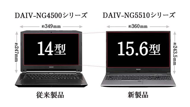 画像: マウスコンピューターのクリエイター向けブランドDAIVから、Core i7、GeForce GTX1050を搭載した15.6型ノート「DAIVNG5510」が発売