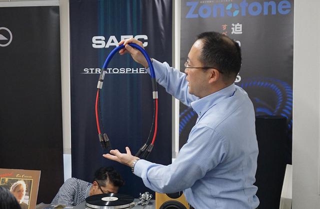 画像: ゾノトーン製インターコネクトケーブル比較試聴の様子