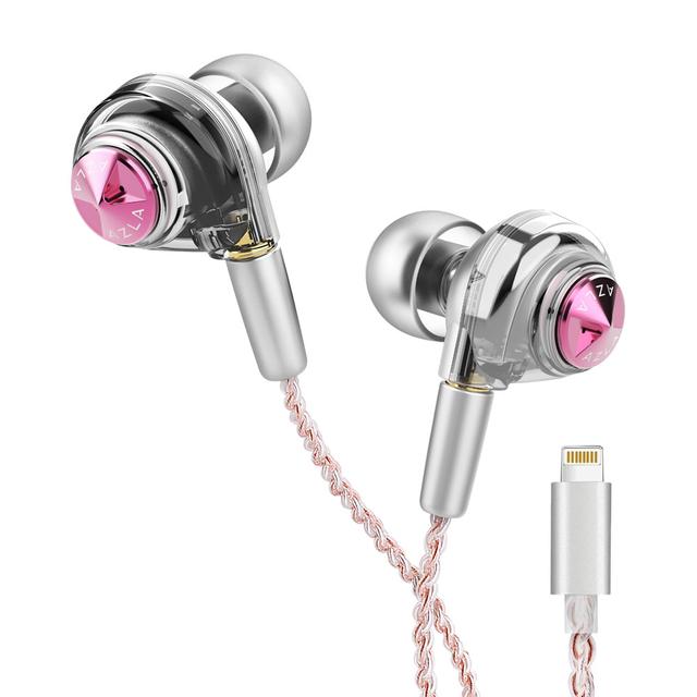 画像: Lightningコネクター搭載のイヤホン「ORTA Lightning」。カラーリングは、Queenly Pink(写真)とClassy Goldの2色展開