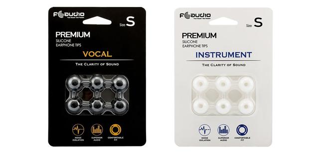画像: 好みのサウンドチューニングが楽しめるイヤーチップ「FA Vocal」(黒)、「FA Instrument」(白)