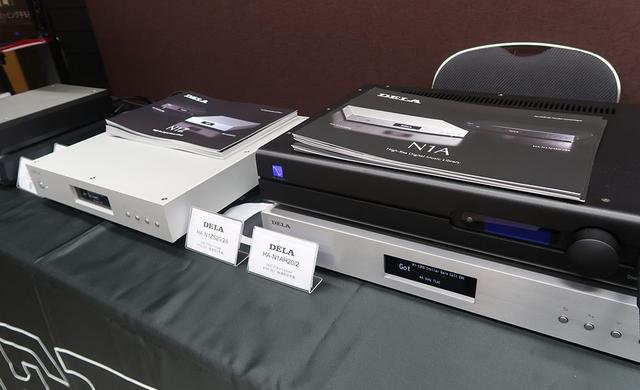 画像: メルコが展開するオーディオブランド、DELA(デラ)。オーディオ専用のNASとして開発されたN1シリーズが展示されたほか、HDDトランスポートの試聴デモも実施した