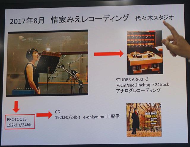 画像: 試聴で使った4種類の音源の作り分け方も紹介された