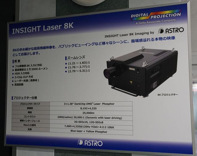画像: 同社製8K DLPプロジェクターの「INSIGHT Laser 8K」で8K/3Dデモを実施していた
