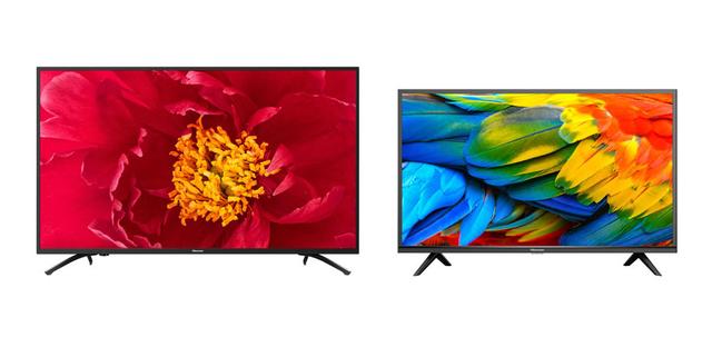 画像: 4K対応の「50F60E」(左)と、フルハイビジョン仕様の「40H30E」(右)