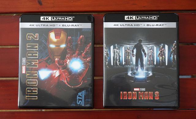 画像: 『アイアンマン2 4K UHD』¥6,000(税別)と『アイアンマン3 4K UHD』¥6,000(税別)