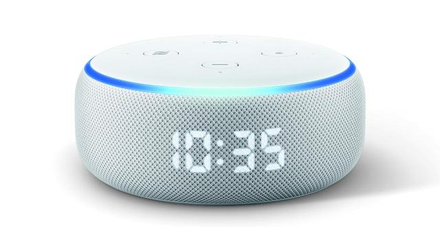 画像: ひとめでわかる時計機能を備えたEcho Dot with clock