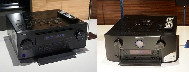 画像: IMAX Enhancedの再生に対応したAVセンターも多く展示されていた。左はパイオニアSC-LX904(参考出品)で、右は既発売のマランツSR8012