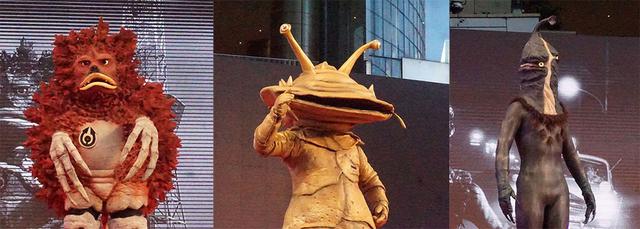 画像: イベントの始まりには、カネゴン、ガラモン、ペギラ、ケムール人も登場し、ファンを喜ばせた
