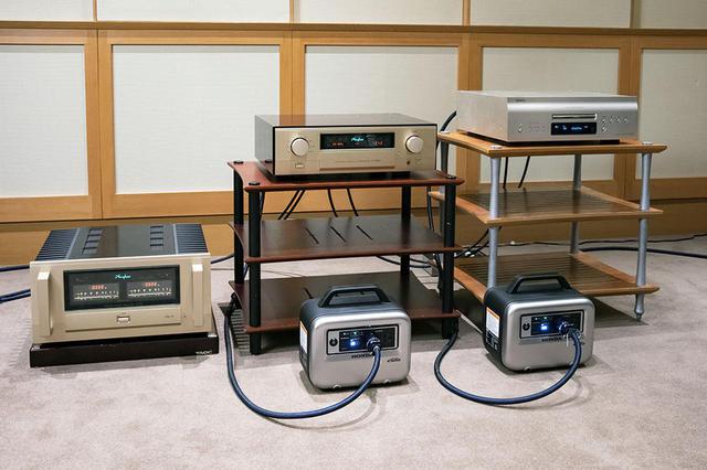 画像: <当日の試聴システム> ●SACD/CDプレーヤー:デノン DCD-SX1 ●プリアンプ:アキュフェーズ C-2850 ●パワーアンプ:アキュフェーズ A-75 ●スピーカーシステム:モニターオーディオ PL300 II ●オーディオ用バッテリー:ホンダ E500 for Music ×2