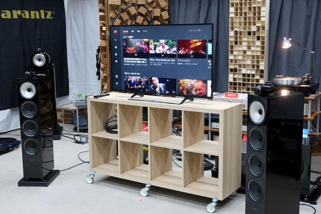 画像: ▲4Kテレビ+NR1200でデモンストレーション