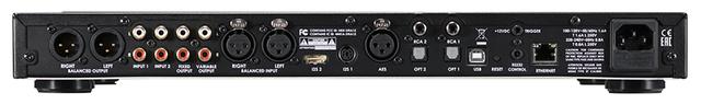 画像: ↑DDP-2の主たる機能はD/Aコンバーターだと言えるが、RCA/XLRアナログ音声入力を備えるプリアンプ機能も搭載する。もちろん、デジタル入力は充実しており、USB DACとしてだけでなく、ネットワークオーディプレーヤーとしても利用できる