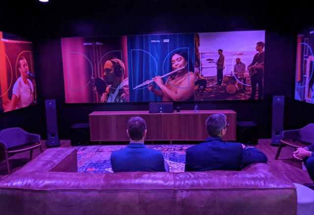 画像: WYNNホテルのDolbyブースでの「Dolby Atmos Music」シアター