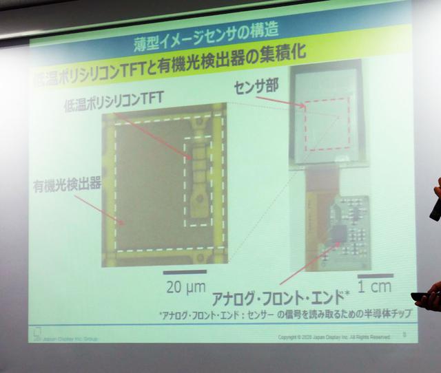 画像2: ジャパンディスプレイ、東大と共同で、薄型・フレキシブルな生体認証用センサーを開発。高速・高解像度での読み出しを実現。3年後の実用化を目指す