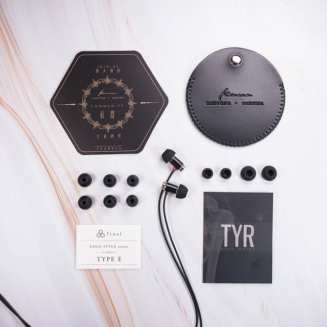 画像: 付属品一覧。finalのイヤーピース「TYPE E」が同梱される