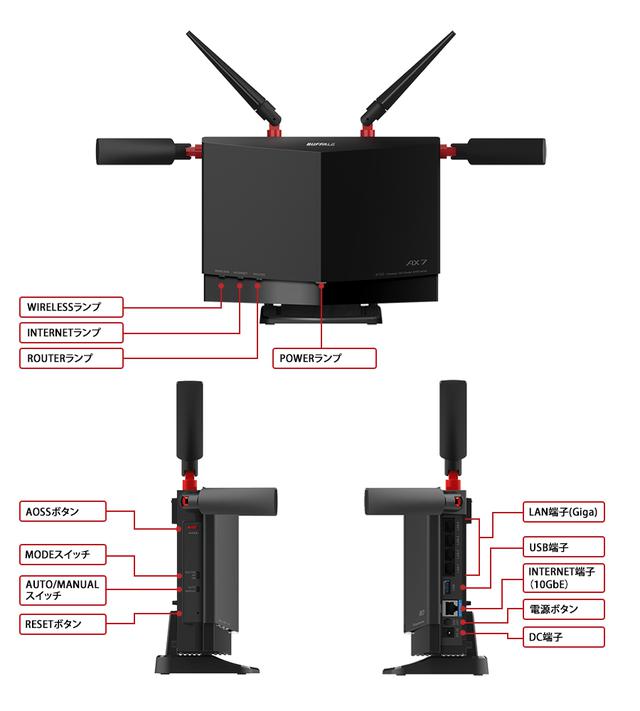 バッファローWXR-5700AX7 Wi-Fi 6対応ハイパフォーマンスモデル 31syUIOgwbL._AC_UL210_SR210,