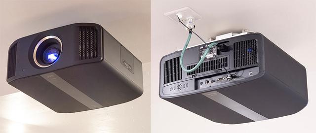 画像: 4K/HDR対応機として潮さんから推薦されたのは「DLA-V9R」と「DLA-V7」。予算の関係からV7になったとのことだが、再現されている映像はとても高品位で不満はまったくなし! AVセンター「AVC-X8500H」からの映像はエイム電子の光変換HDMIケーブルでつながれている(もちろん天井内通線)