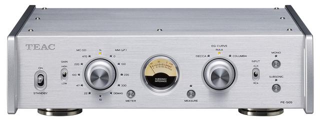 画像1: MCカートリッジのバランス入力に対応した、ティアックのフォノイコライザーアンプ「PE-505」が8月下旬に登場。レコードに刻まれた信号を、原音に近い音質で再現
