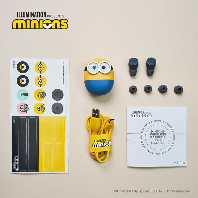 画像2: IRIVER、ミニオンズとコラボした完全ワイヤレスイヤホン「MINIONS WIRELESS EARBUDS」を10月30日に発売。ミニオンの音声ガイダンス搭載!