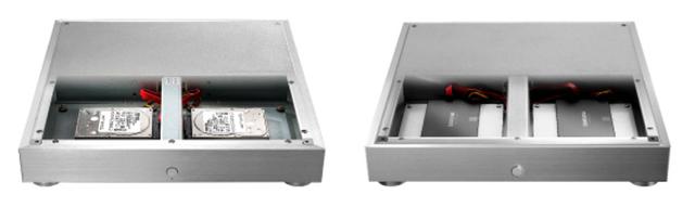 画像: HDD搭載モデルの「HFAS1-HN80」(左)とSSDモデルの「HFAS1-S21」(右)