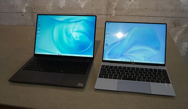 画像: 左が「MateBook 14」で、右は「MateBook X」