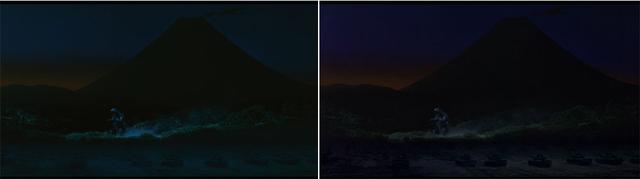 画像1: ▲左は今回の4K/HDR映像。右は旧BD映像(2K/SDR)
