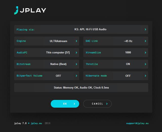 画像: Windows上の音楽再生(レンダラー)ソフト「JPLAY FEMTO」