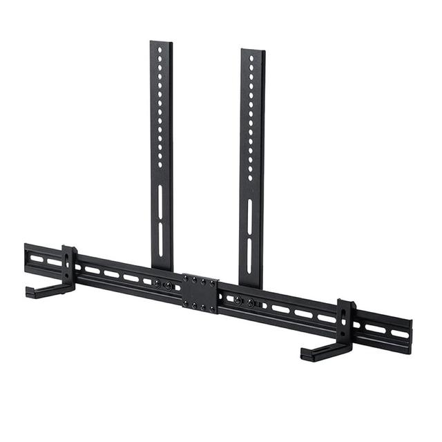 画像: サンワサプライ、テレビに取付けるサウンドバー設置台「100-VESA001」を発売。オンライン会議用のwebカメラの取付けも可