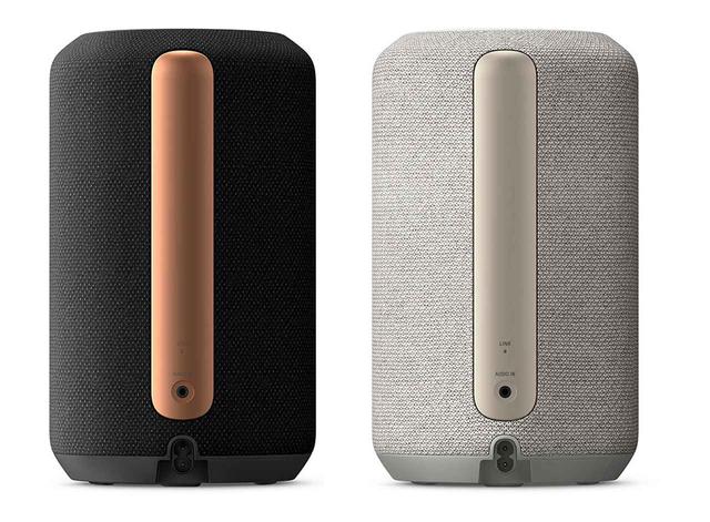 画像: SRS-RA3000の背面。3.5mmのアナログ音声入力と電源コネクターを備えている