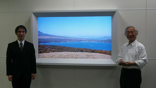 画像: 写真左が I3研究所株式会社 代表取締役 社長の近岡志津男さん。今回は、「統合情景」のデモと解説を担当していただきました