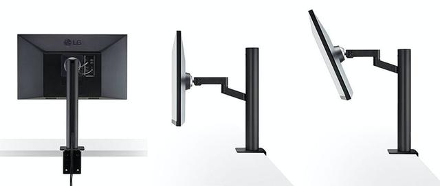 画像: LGが、アームスタンド式27インチモニター「27UN880-B」を5月中旬に発売。USB Type-C搭載でデータの転送と充電も可能。画面位置も自在に調整できる