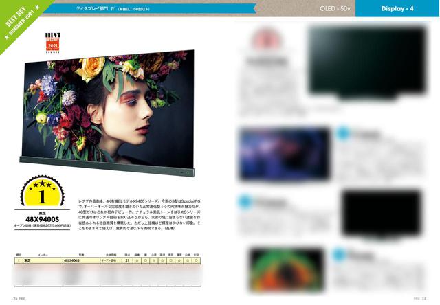 画像: ↑ディスプレイ(液晶/有機ELテレビ)部門を拡充。サイズ別、方式(液晶/有機EL)別に画質重視の「ベストバイ」モデルを選定します