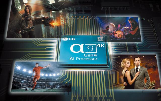 画像: 映像エンジンに新規「α9 Gen4 AI Processor 4K」を搭載。従来のエンジンをベースに、「シーン検出」機能を追加、映像が表示されているシーンに最適な映像表示を行なう。さらに音響面の「オートボリュームレベリング」や5.1.2構成の「アップミックス」処理も本チップが司る