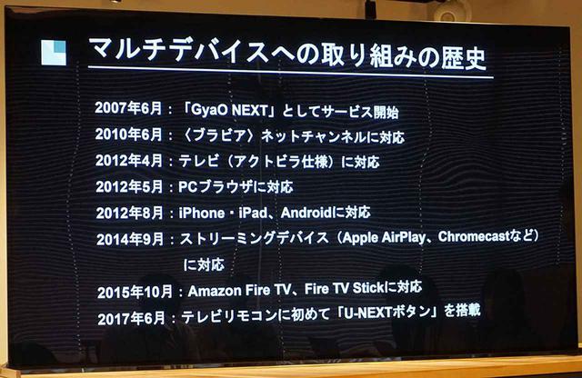 画像: 勉強会の資料より。U-NEXTの再生機器への取り組み