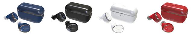 画像: 本体カラーは4色をラインナップ。左からNavy、Black、White、Red