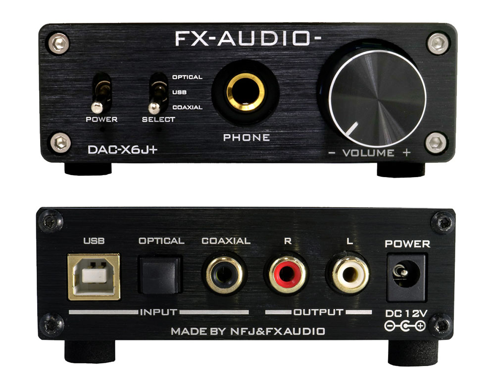 ヘッドフォンアンプ機能を備えた、FXAUDIOの新製品D/Aコンバーター「DACX6J+」が本日販売開始。USB接続で最大192kHz