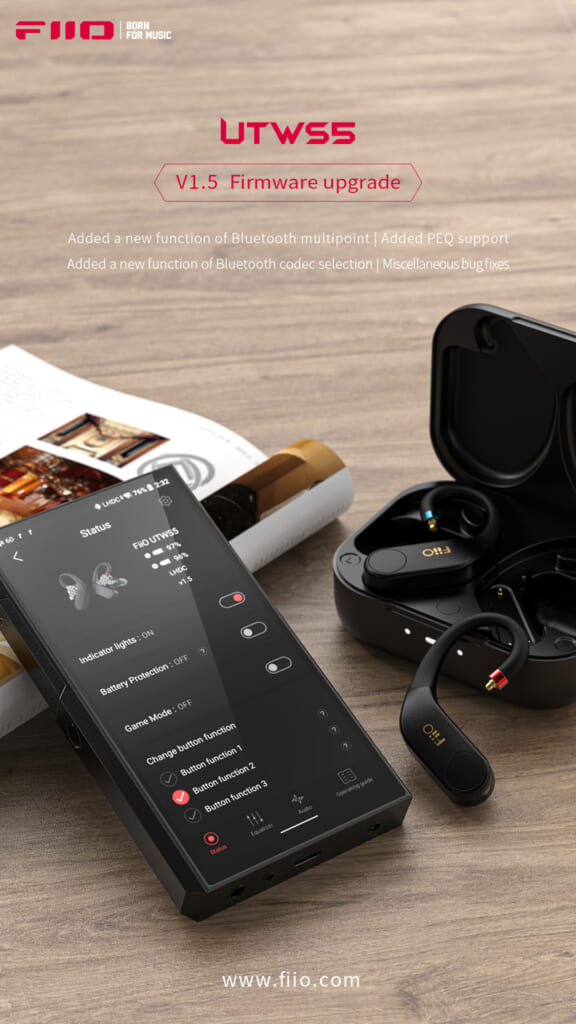 FiiO、完全ワイヤレスBluetoothレシーバーアンプ「UTWS5」でマルチ