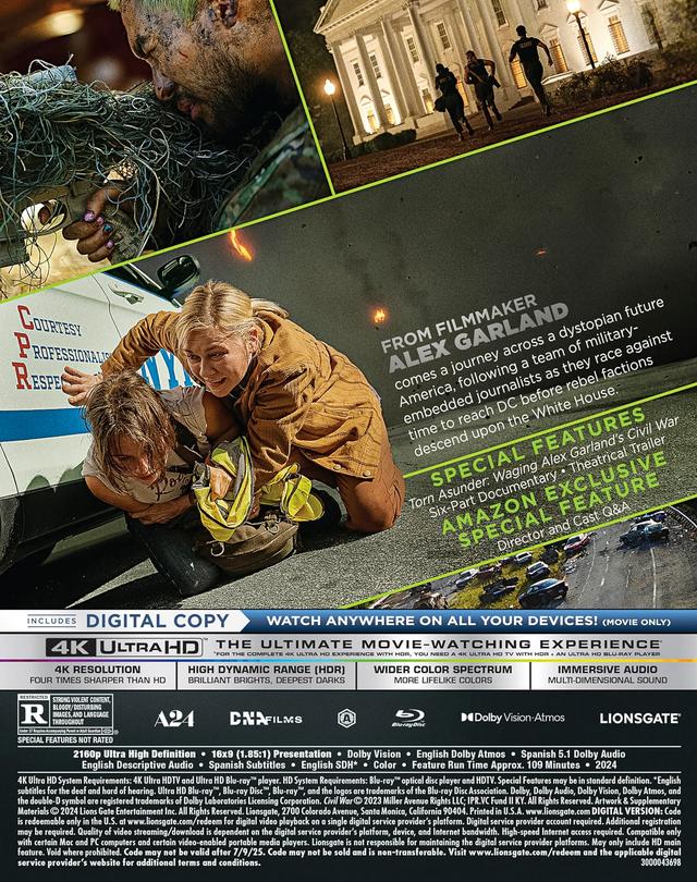 【映画館用両面ポスター】シビル・ウォー /CIVIL WAR　IMAX　A24 映画館用両面ポスター】シビル・ウォー /CIVIL WAR IMAX A24