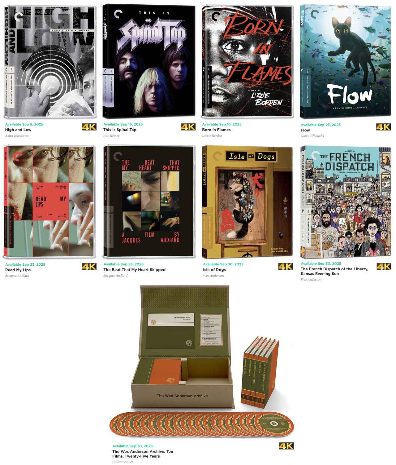 画像: SEPTEMBER 2025 NEW RELEASES - THE CRITERION COLLECTION