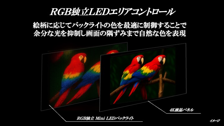 画像3: 116インチRGB Mini LEDバックライト搭載液晶レグザを参考出品。液晶テレビの画質をワンステップ向上させるための、新たな切り札となるか