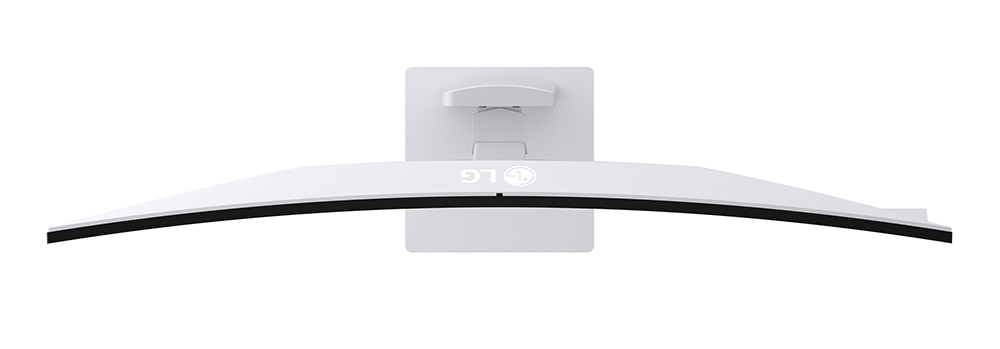 画像: 真上から製品をみると、3800Rの曲面型画面であることがよくわかる