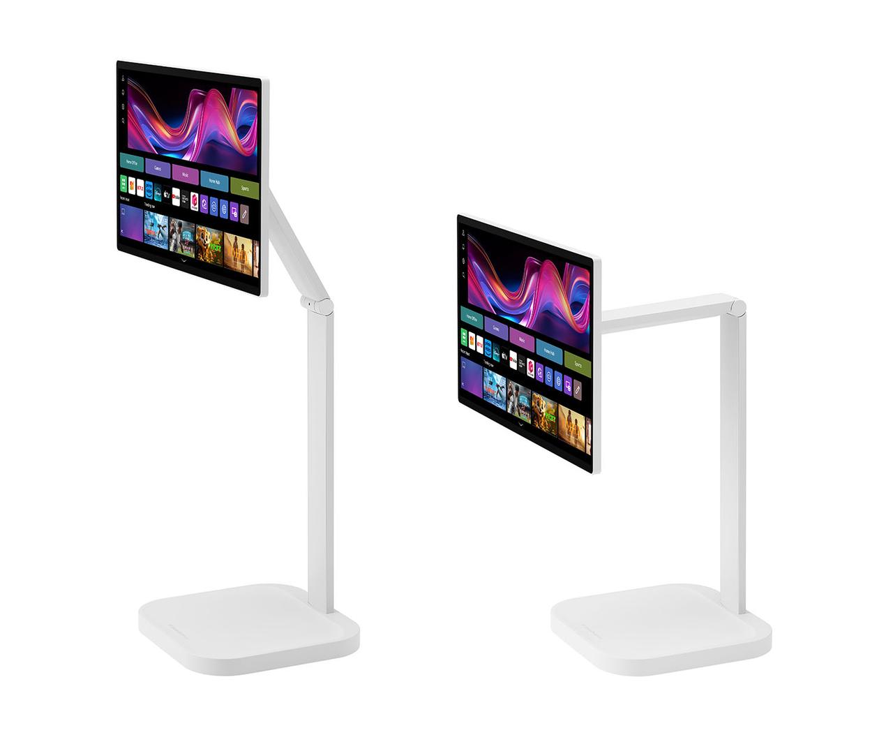LG smart monitor swing stand フレキシブルスタンド 部屋の好きな場所で使える！ホイール付きの可動式フレキシブル