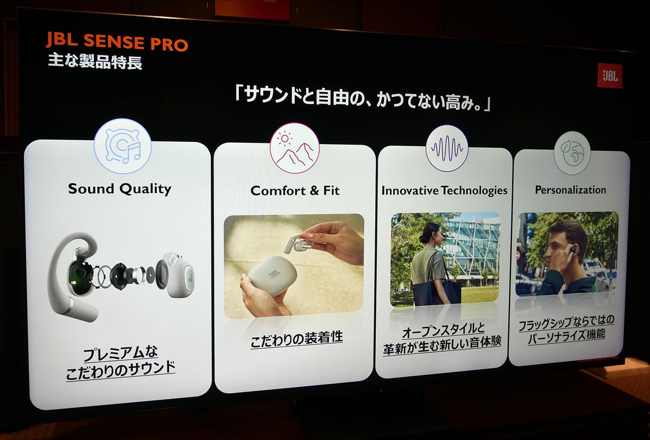 画像1: JBLの完全ワイヤレスイヤホン「SENSE PRO」のクラウドファンディングがスタート。もっとも音のいいオープンイヤー型を目指す