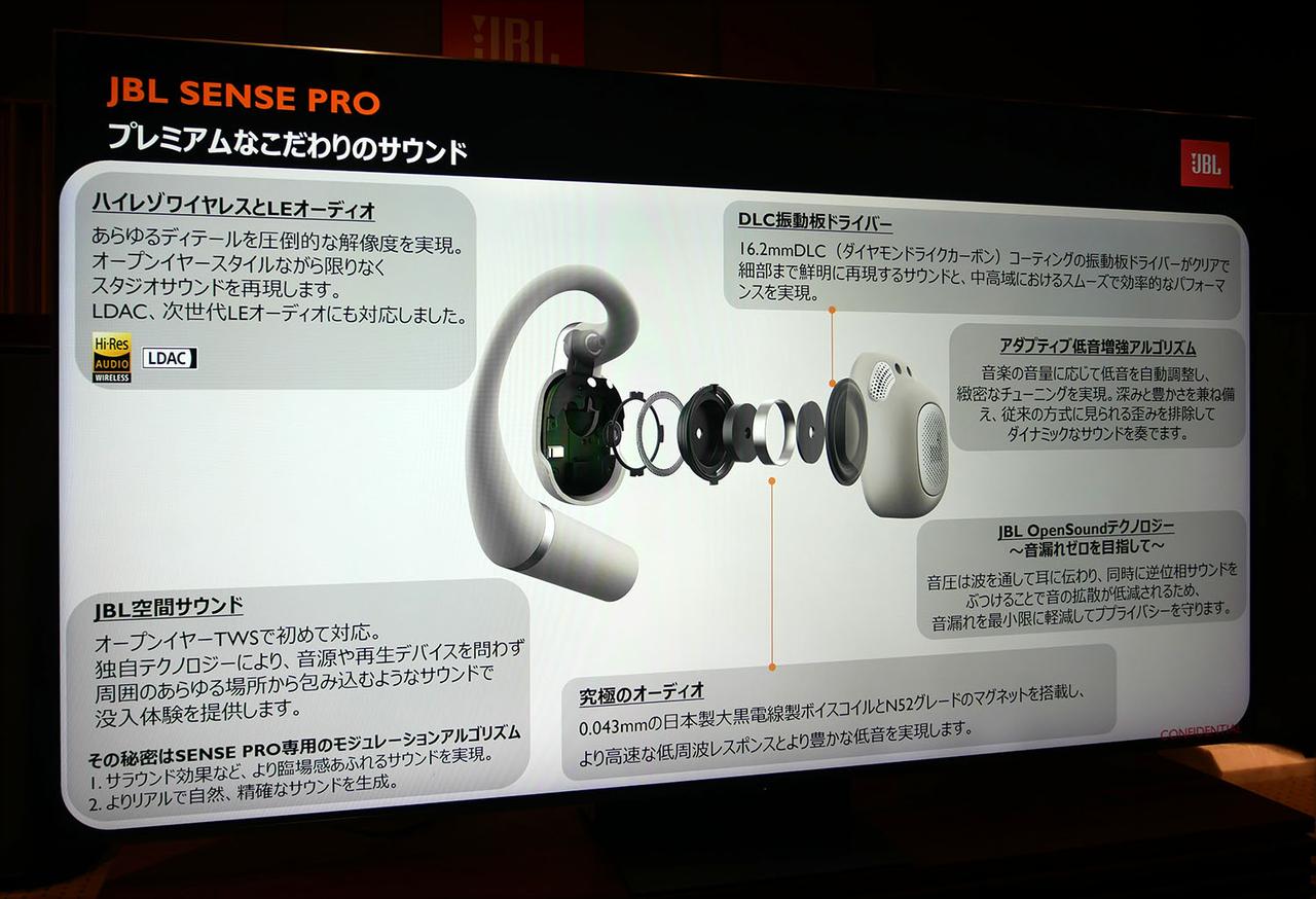 画像2: JBLの完全ワイヤレスイヤホン「SENSE PRO」のクラウドファンディングがスタート。もっとも音のいいオープンイヤー型を目指す