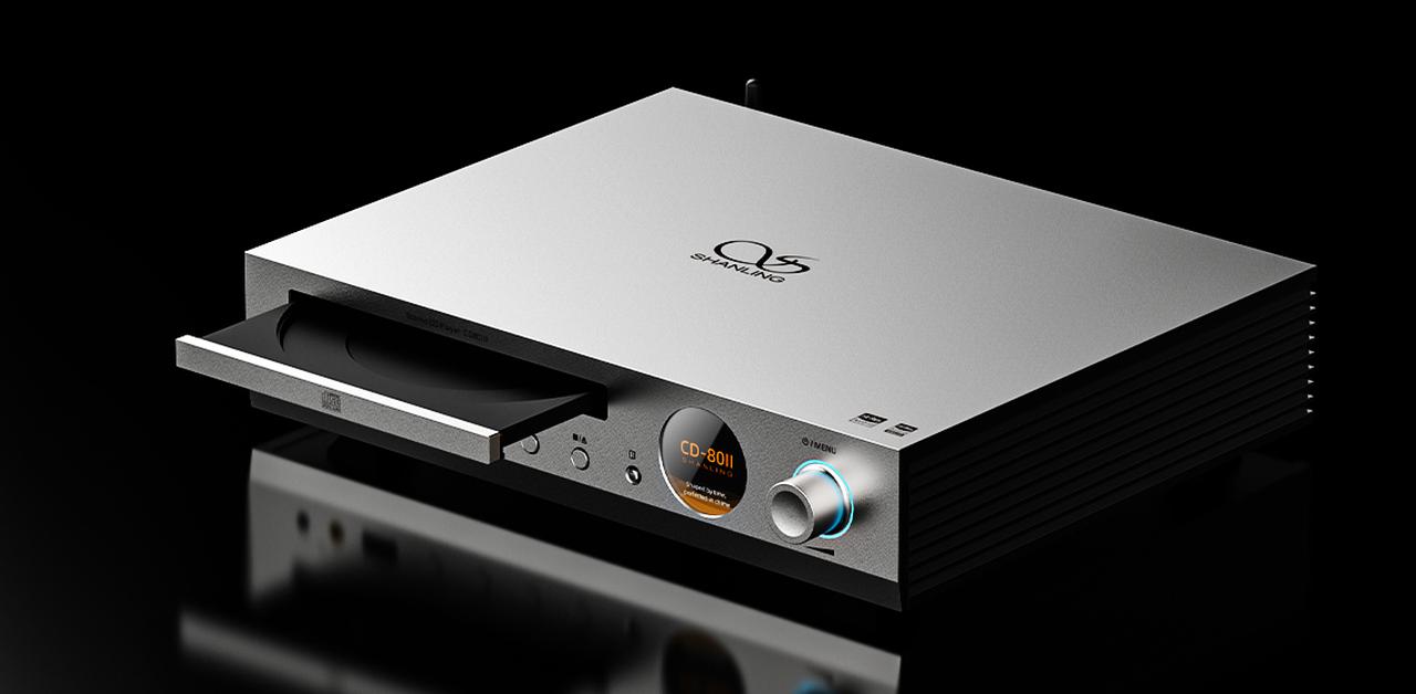 画像1: シャンリンの据置き型CDプレーヤー「CD80II」が本日発売。「CS43198」と「デュアルSGM8262-2」を採用し、USBメモリーからハイレゾ再生も可能