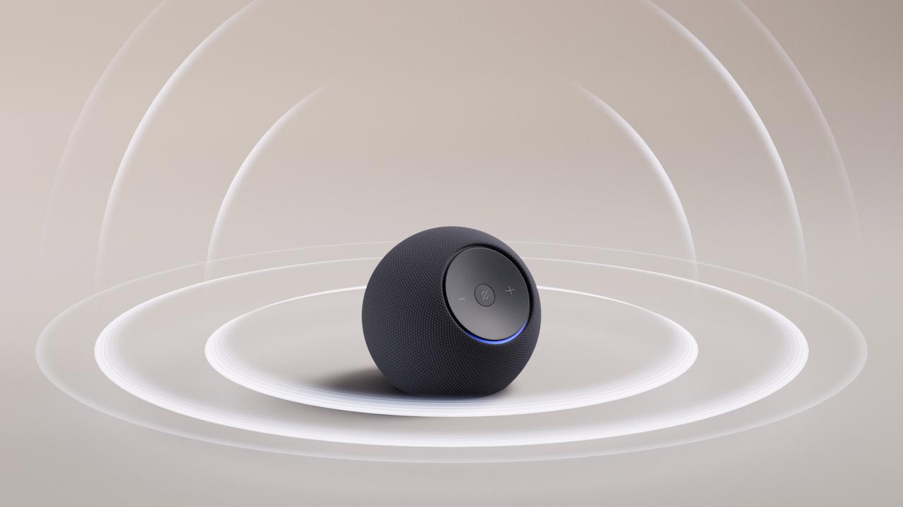 画像: Amazon.co.jp: 【New】Amazon Echo Dot Max (エコードットマックス)(2025年発売) - Alexaスピーカー、部屋中に広がるサウンド、スマートホームハブ内蔵、グレーシャーホワイト