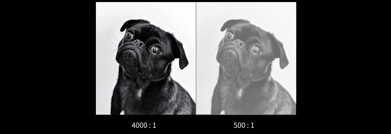 画像: コントラスト⽐4000 : 1を実現、⽴体的な映像