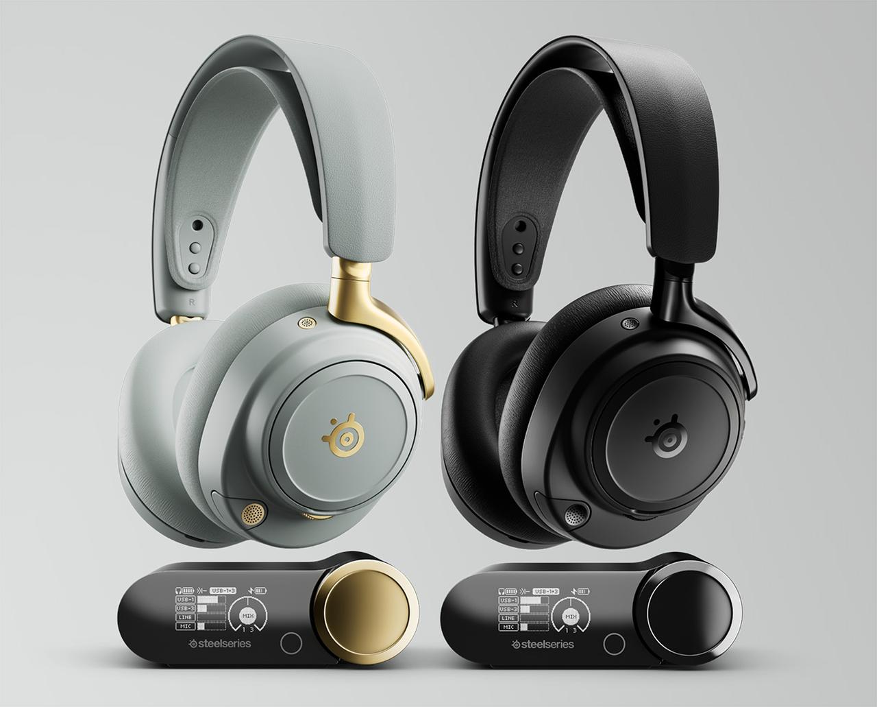 画像: 「Arctis Nova Elite」のSage＆Gold（左）とObsidian Black（右）