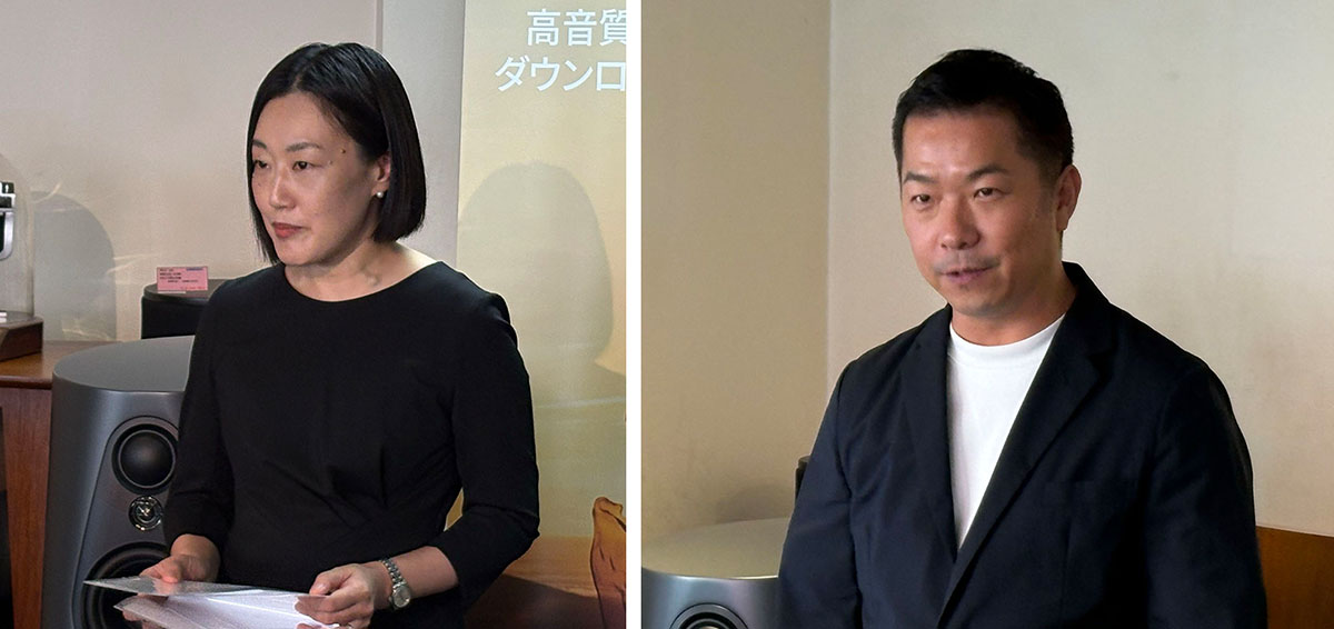 画像: Qobuz Magazine編集長の小池千尋さん(左)と、ザンドリージャパン株式会社 国内統括マネージャーの祐成秀信さん(右)