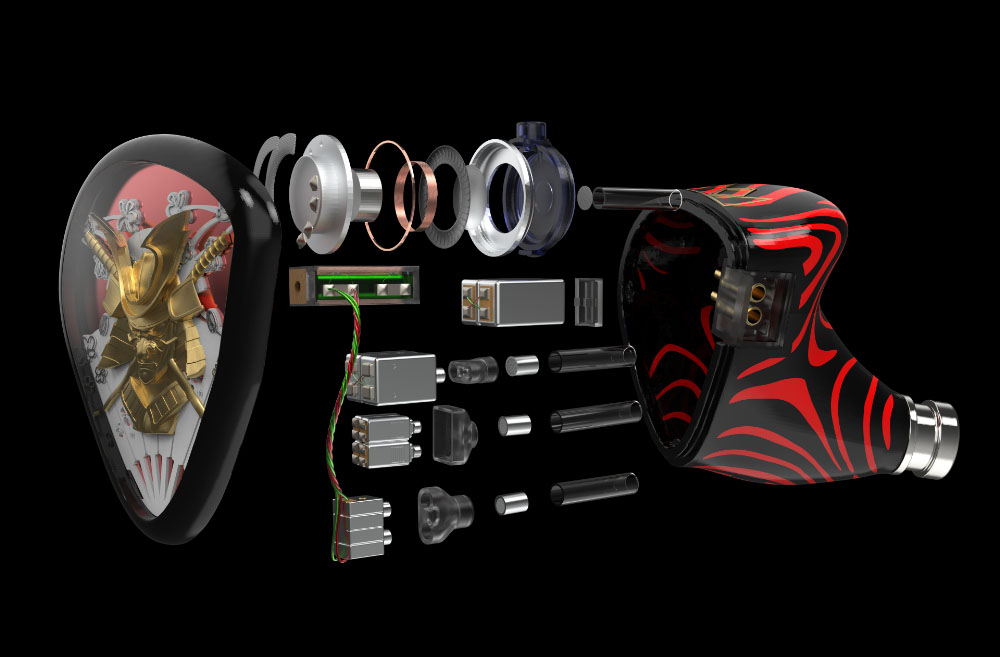 画像2: 浮世絵に描かれた将軍の姿に着想を得た、クアッドブリッド13ドライバー構成IEM「Shogun」が11月22日に発売。サムライ精神を宿し、力・精度・芸術性を融合した圧倒的な存在感を放つ