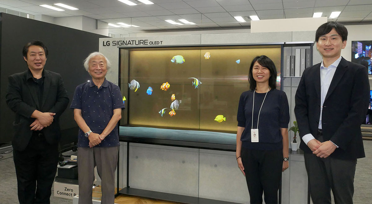 画像: 取材に対応いただいた皆さん。写真右からLG Electronics Japan株式会社 PR Part Manager 長井紀幸さん、Sales Department | CE Sales Team | Sell-Out Management Part 課長 工藤有美さん。麻倉さんの隣がMarketingTeam | Marketing Communication Part 課長 森 斗志也さん